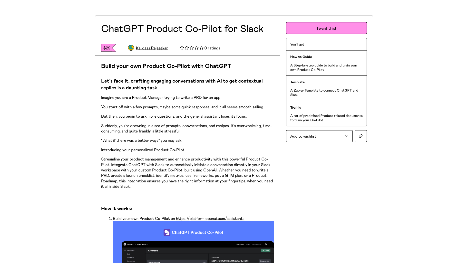 ChatGPT Product Co-Pilot