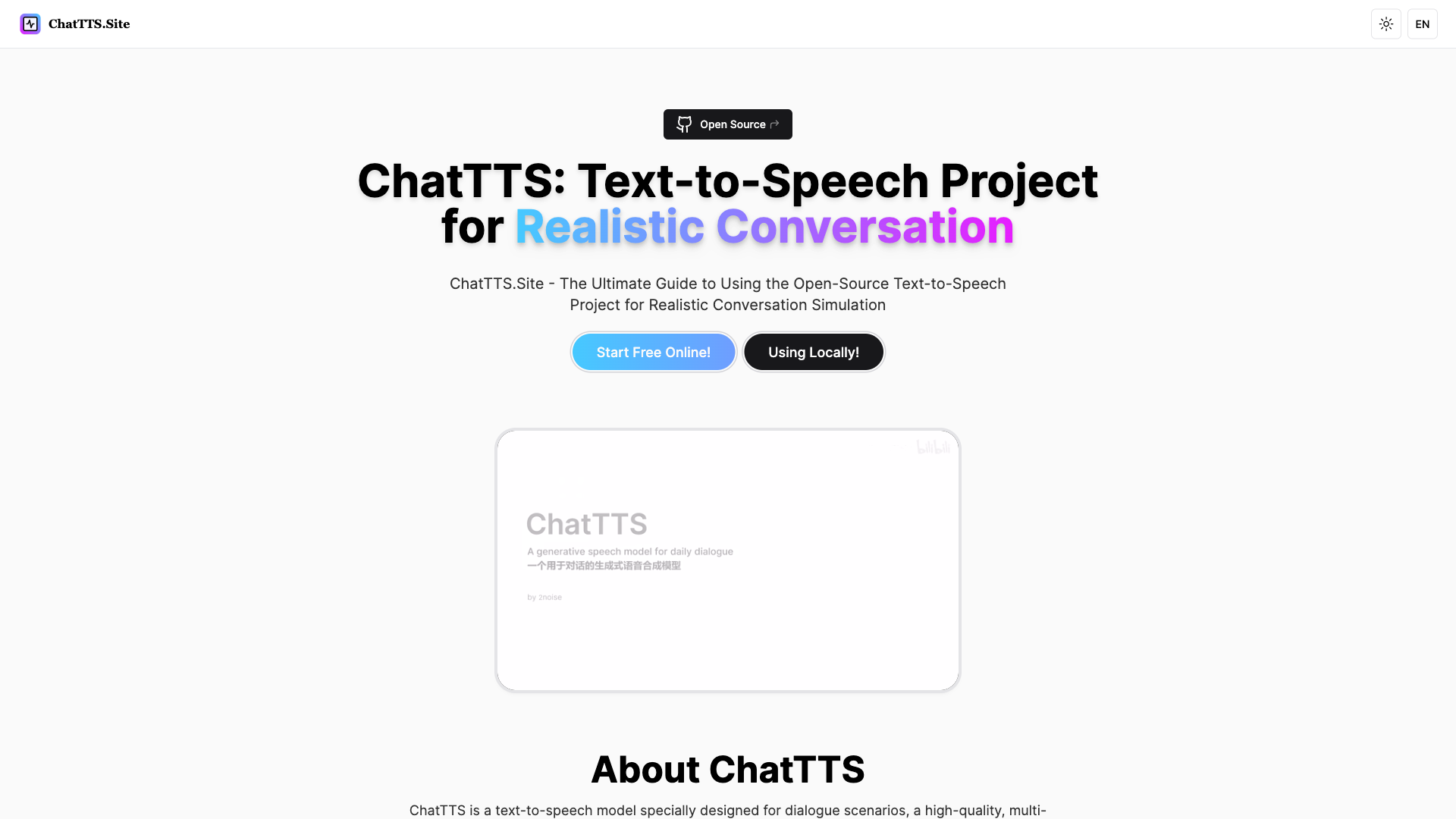  ChatTTS Site